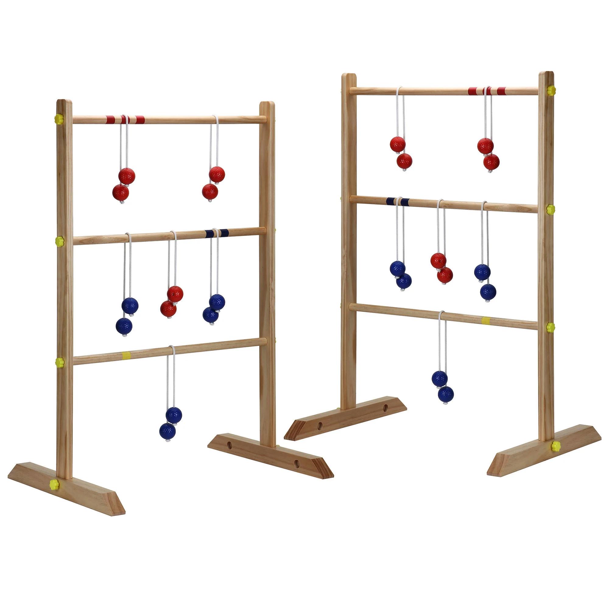 Solid Wood Ladder Toss Game Set